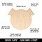 Husky Dog Face Puppy Eyes Unfinished Wood Shape Piece Cutout for DIY Craft Projects